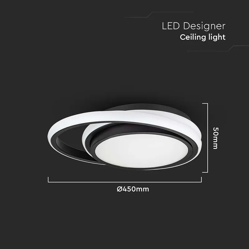 Corp Iluminat LED 38W 3IN1 - Negru