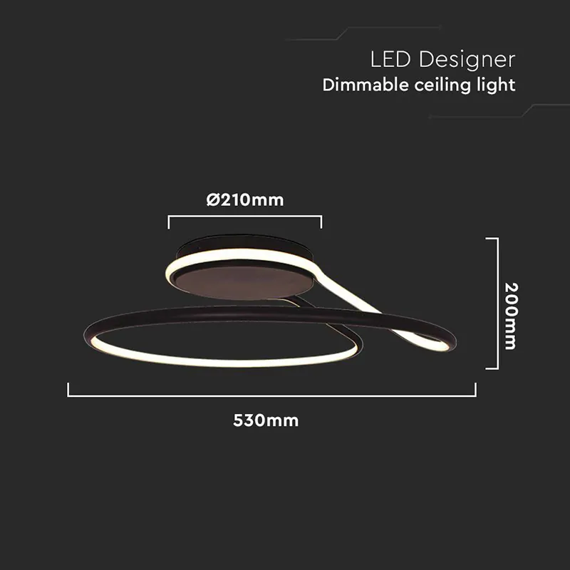 Corp Iluminat LED 54W 3IN1 - Negru