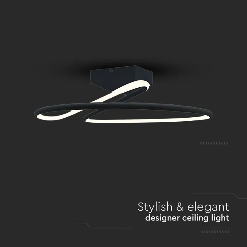 Candelabru LED 20W 4000K 25X13CM - Negru