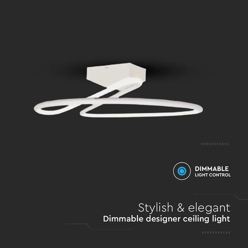 Candelabru LED 43W 4000K 52X22CM - Alb