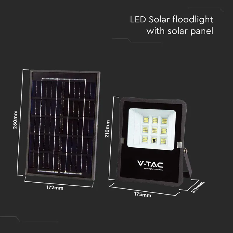 Reflector LED 6W 6400K cu Incarcare Solara