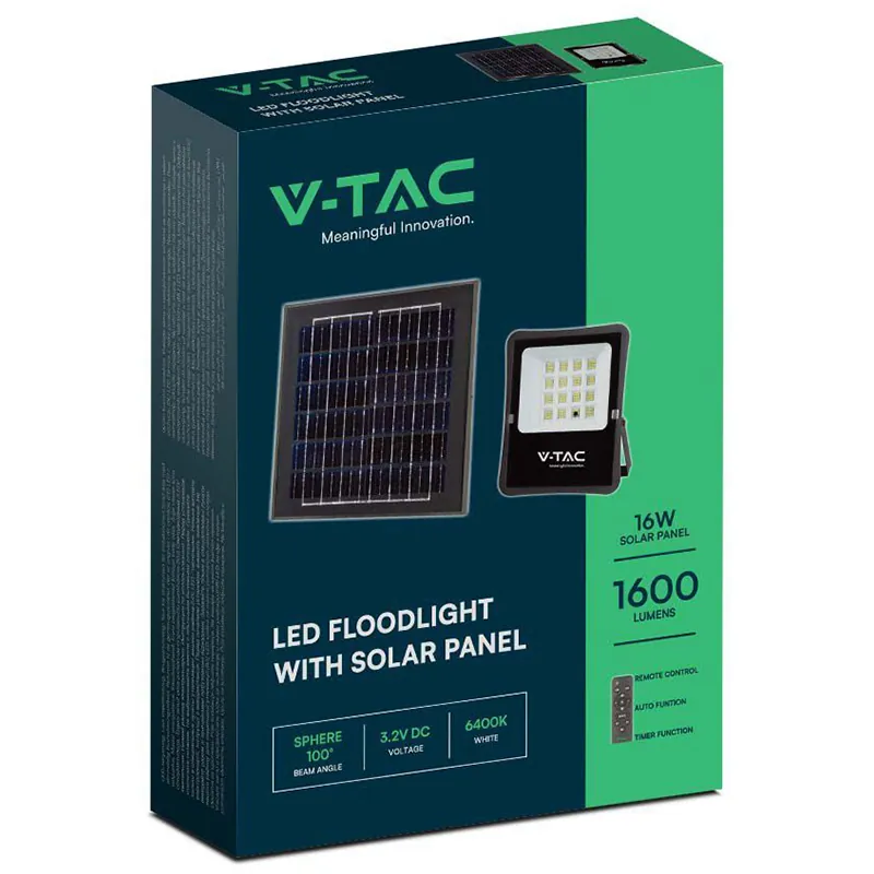 Reflector LED 15W 6400K cu Incarcare Solara