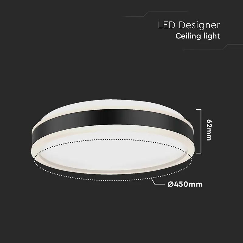 Plafoniera LED 24W - Negru