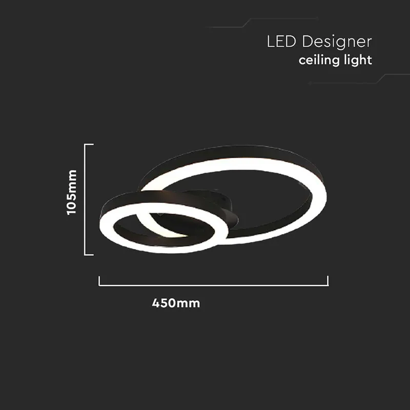 Candelabru LED 20W 3000K 45X10.5CM - Negru