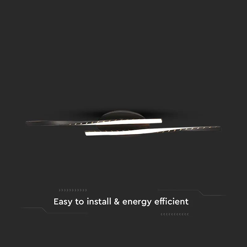 Candelabru LED 12W 3000K 94.5X6CM - Negru