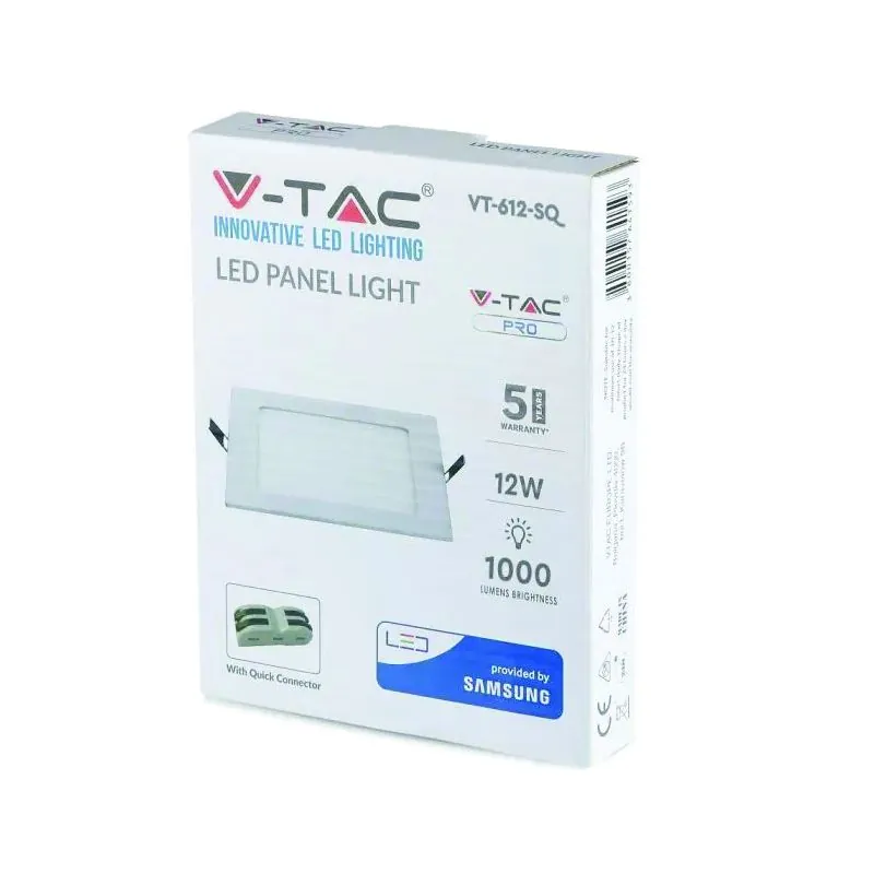 Panou LED Incorporabil Patrat 12W 4000K, Cip Samsung