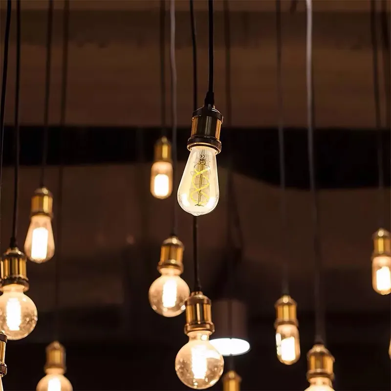 Bec LED ST64 E27 5W cu Filament 2200K Alb Cald Model Vintage