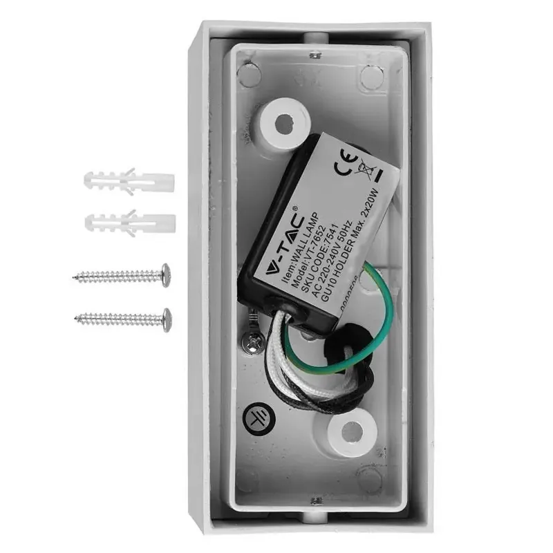 Corp Iluminat Soclu GU10 X2 IP44 - Alb