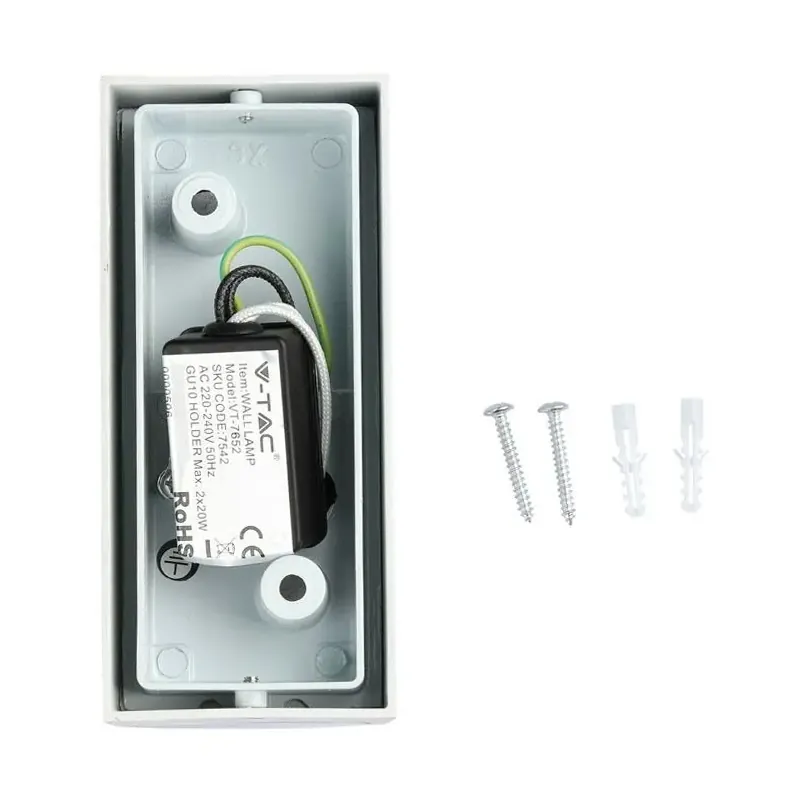 Corp Iluminat Soclu GU10 X2 IP44 - Alb