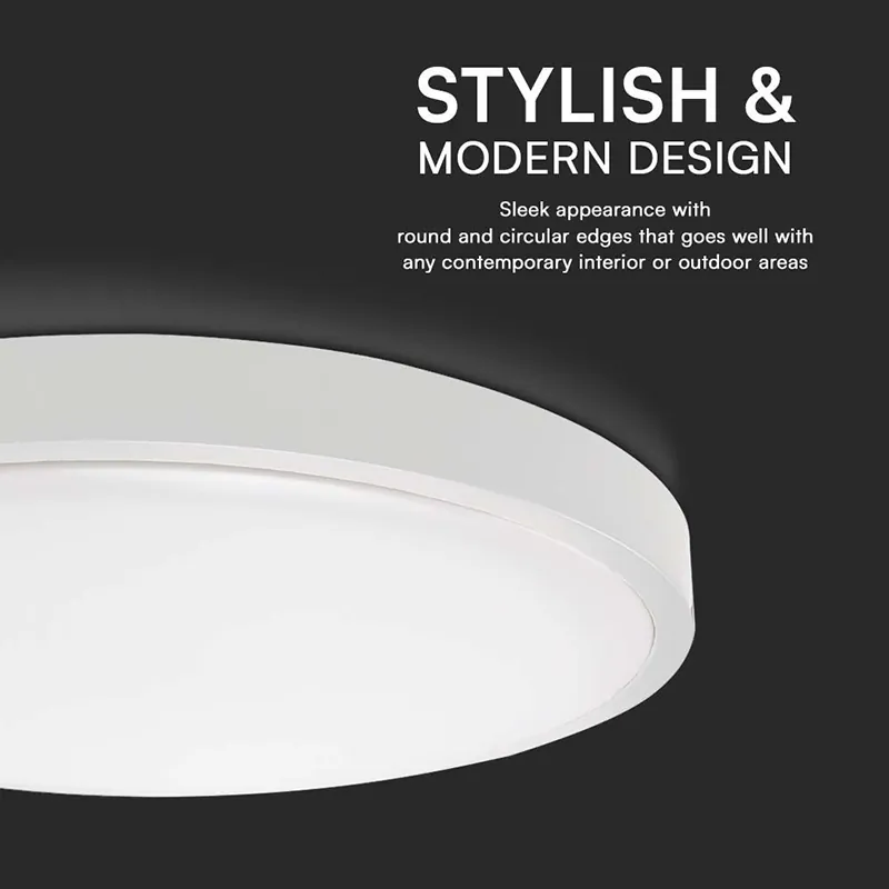 Plafoniera LED 36W IP44 6500K Alb Rece - Alb