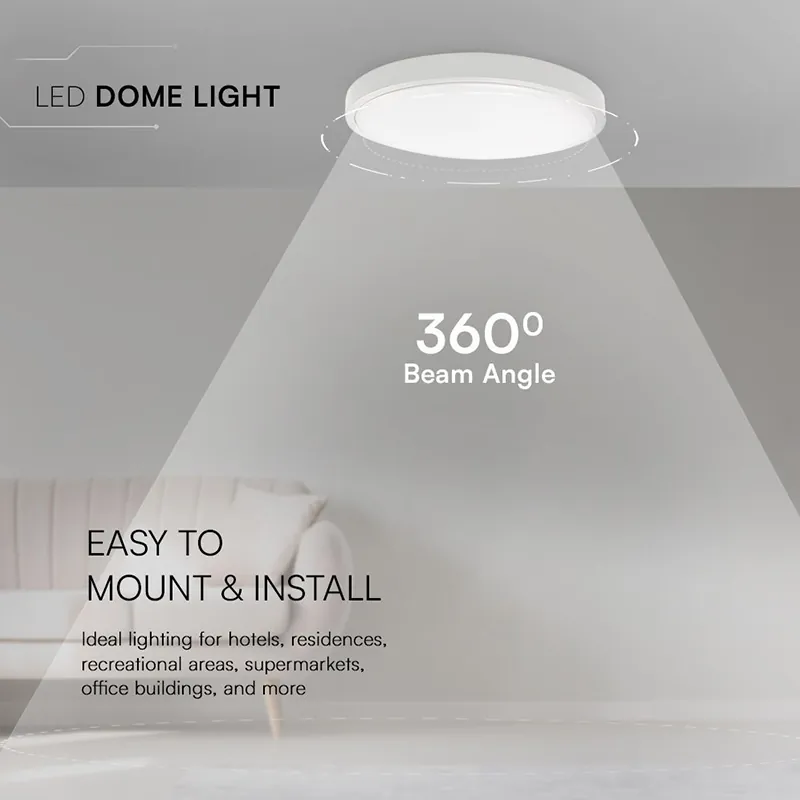 Plafoniera LED 36W IP44 6500K Alb Rece - Alb