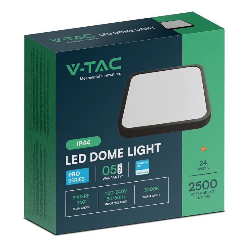 Plafoniera LED 24W 6500K IP44 - Negru