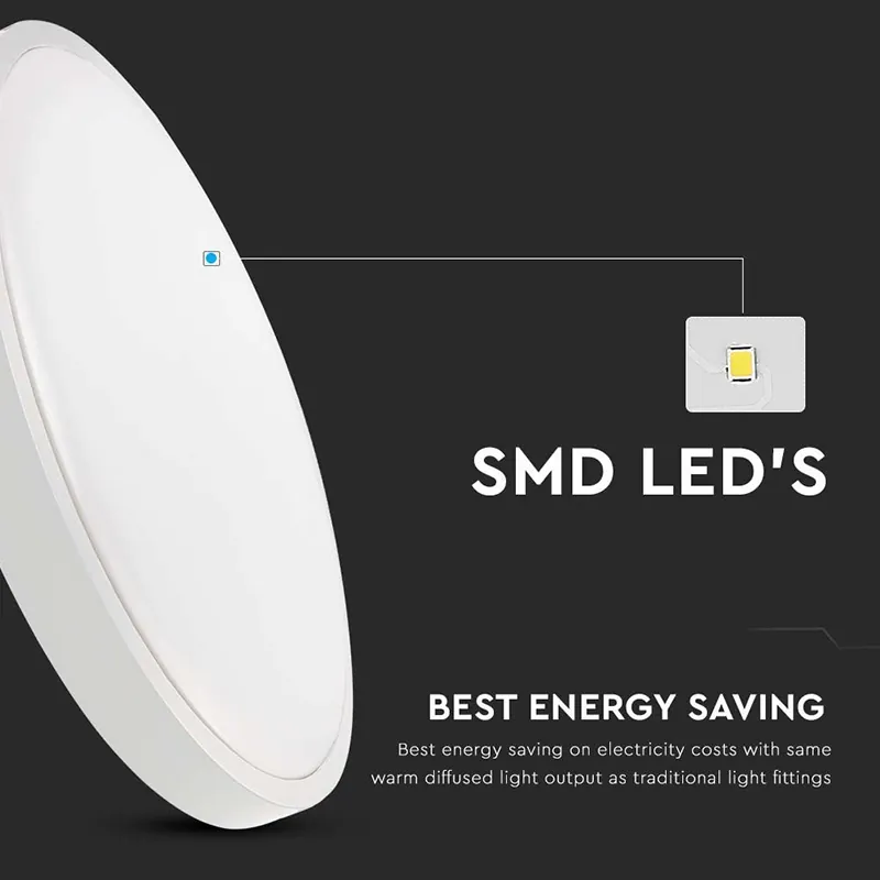 Plafoniera LED 24W 3000K IP44 cu Senzor de Miscare
