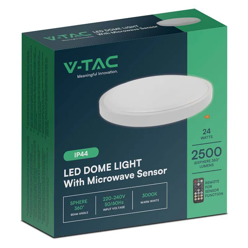 Plafoniera LED 24W 4000K IP44 cu Senzor de Miscare