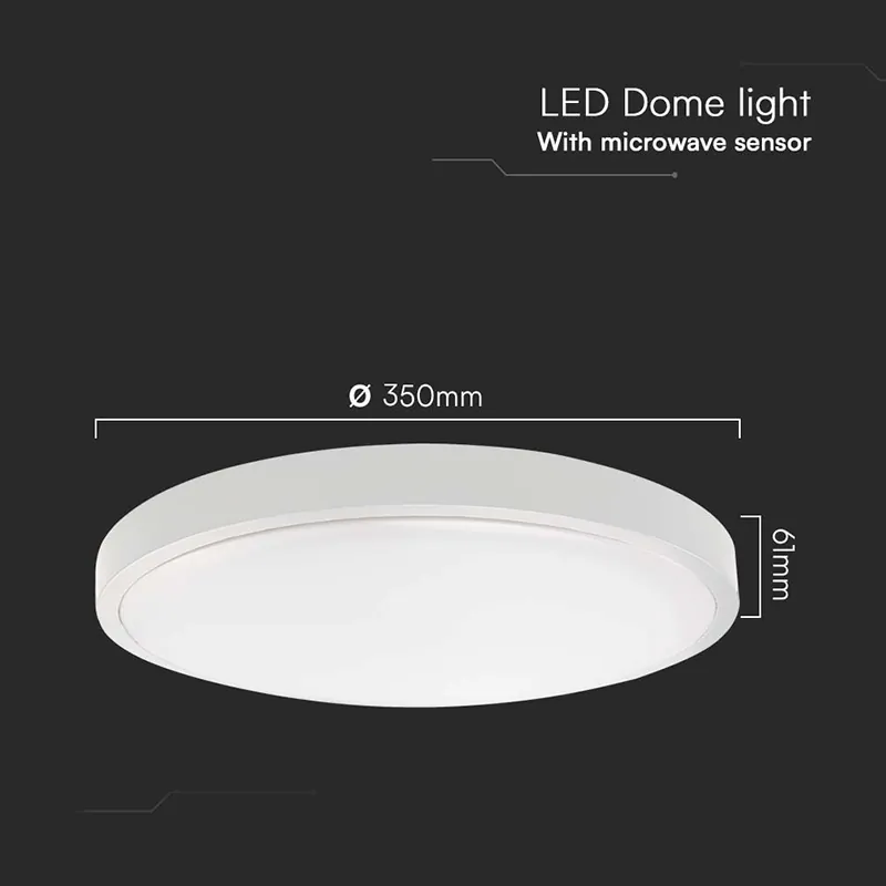Plafoniera LED 24W 4000K IP44 cu Senzor de Miscare