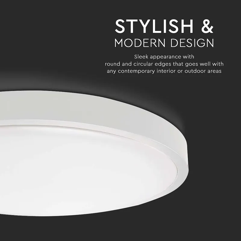 Plafoniera LED 24W 6500K IP44 cu Senzor de Miscare