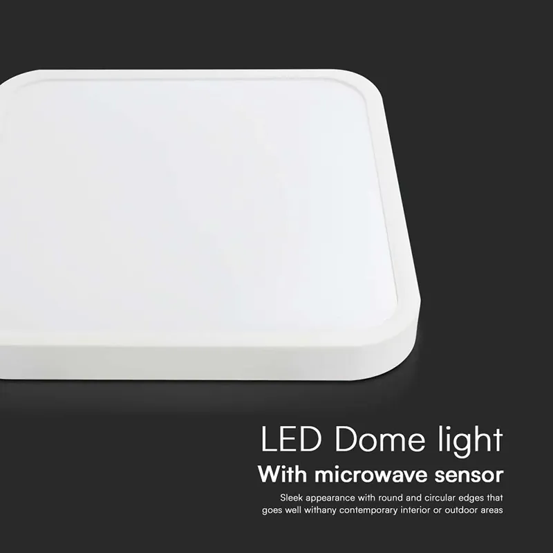 Plafoniera LED 18W 4000K IP44 cu Senzor de Miscare - Alb