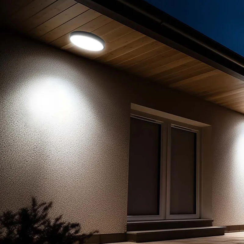 Plafoniera LED 18W IP44 cu Senzor 4000K Alb Neutru - Negru