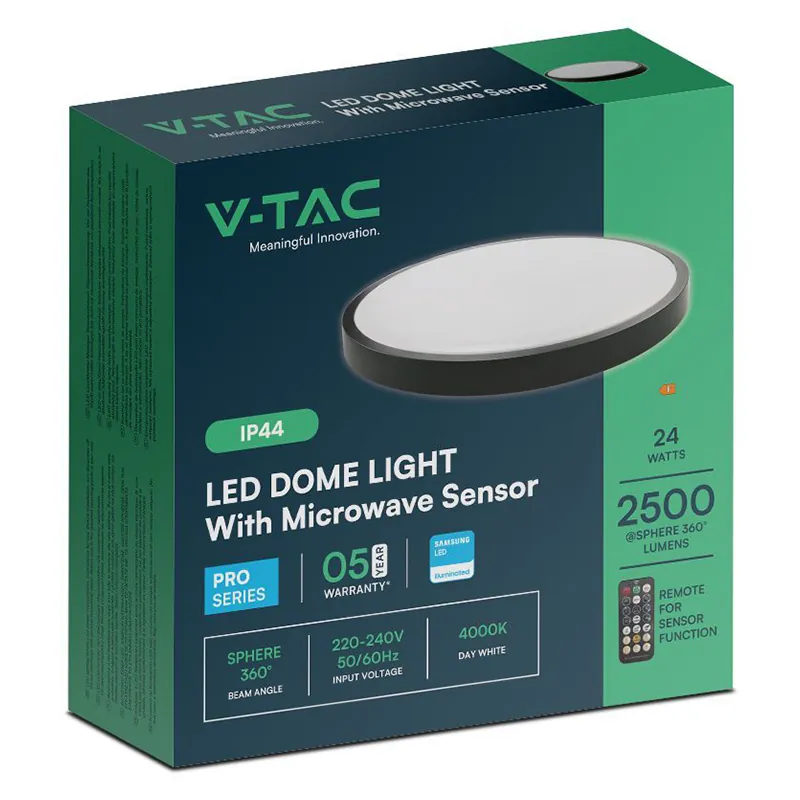 Plafoniera LED 24W 4000K IP44 cu Senzor de Miscare