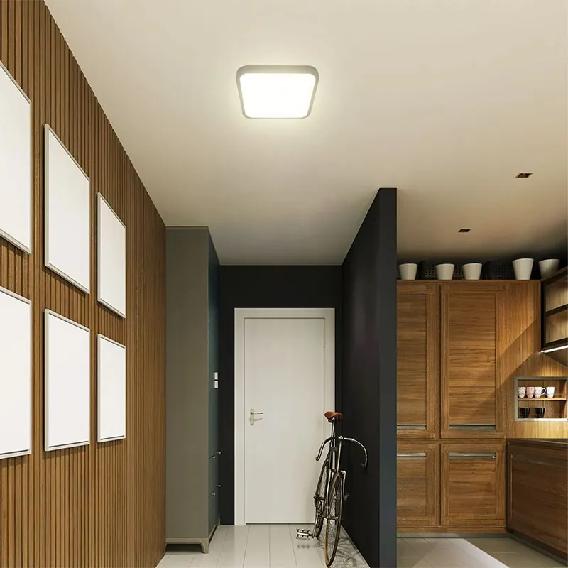Plafoniera LED 18W IP44 cu Senzor 4000K Cip Samsung - Negru