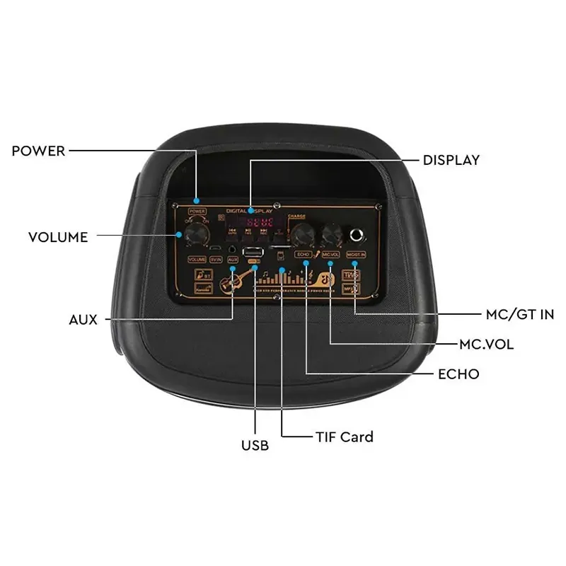 Boxa Portabila 2X6" 50W RMS BT/FM/AUX