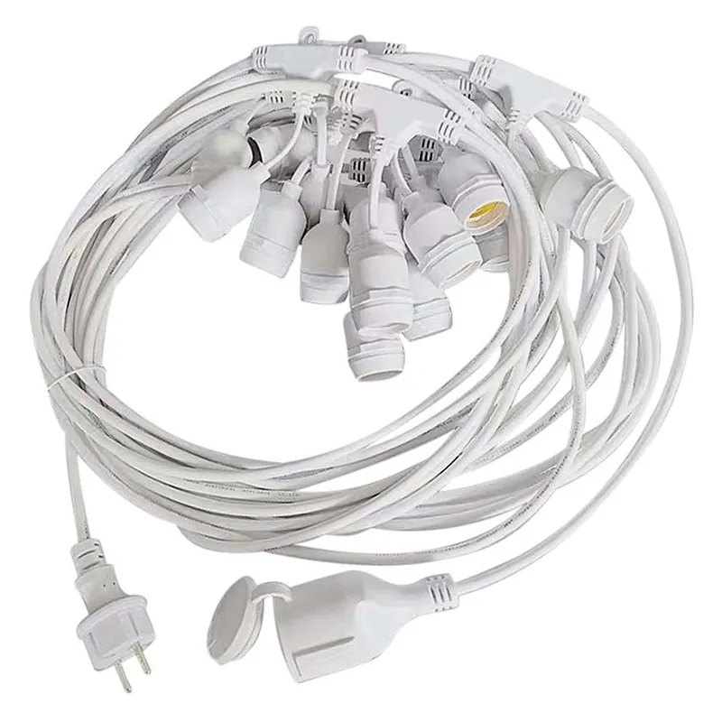 Sir Iluminat Festiv cu Soclu E27X15BUC 15M IP65 - Alb
