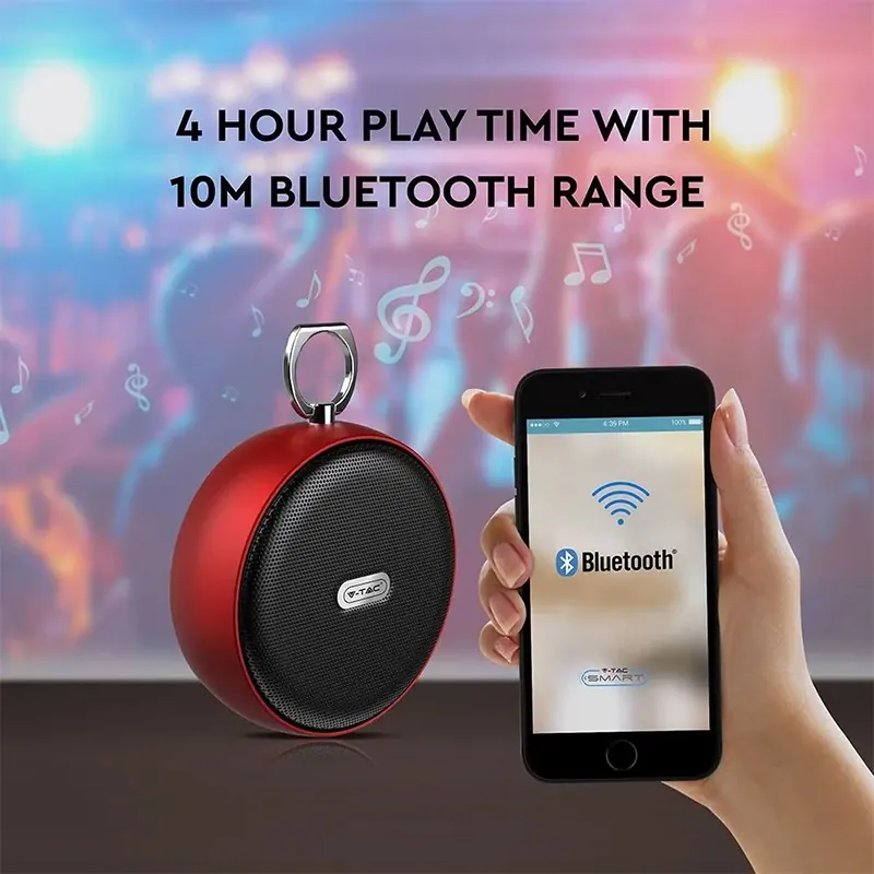 Mini Boxa Bluetooth Portabila 4W - Rosu