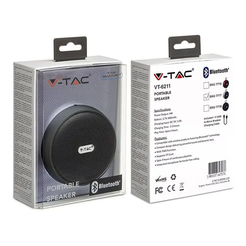 Mini Boxa Bluetooth Portabila 4W - Gri
