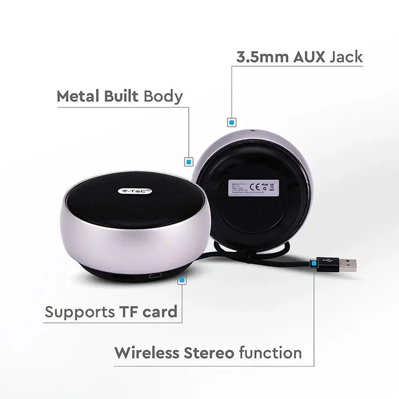 Mini Boxa Bluetooth Portabila 4W - Gri