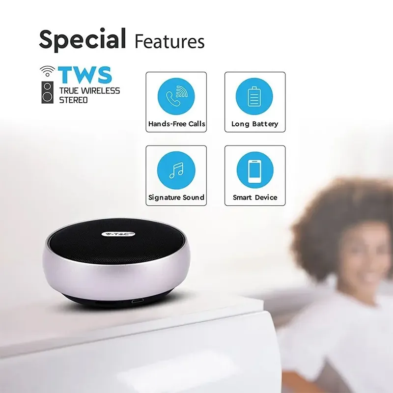 Mini Boxa Bluetooth Portabila 4W - Gri