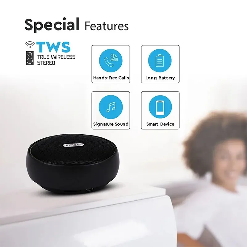 Mini Boxa Bluetooth Portabila 4W - Negru