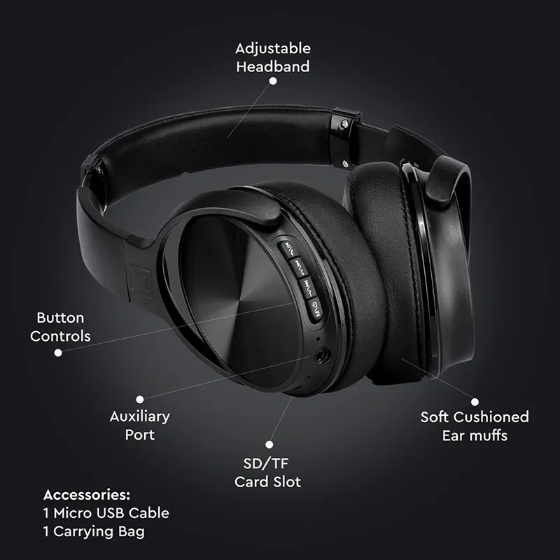 Casca Wireless Bluetooth - Negru