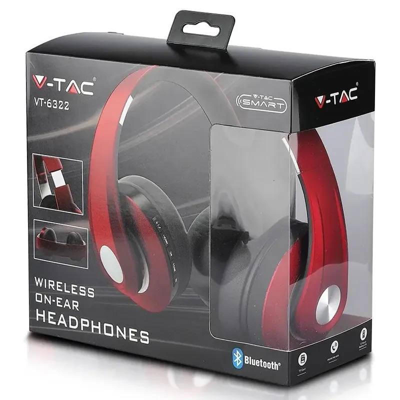 Casca Wireless Bluetooth/Msd - Rosu