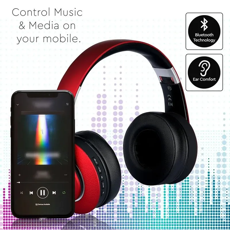 Casca Wireless Bluetooth/Msd - Rosu