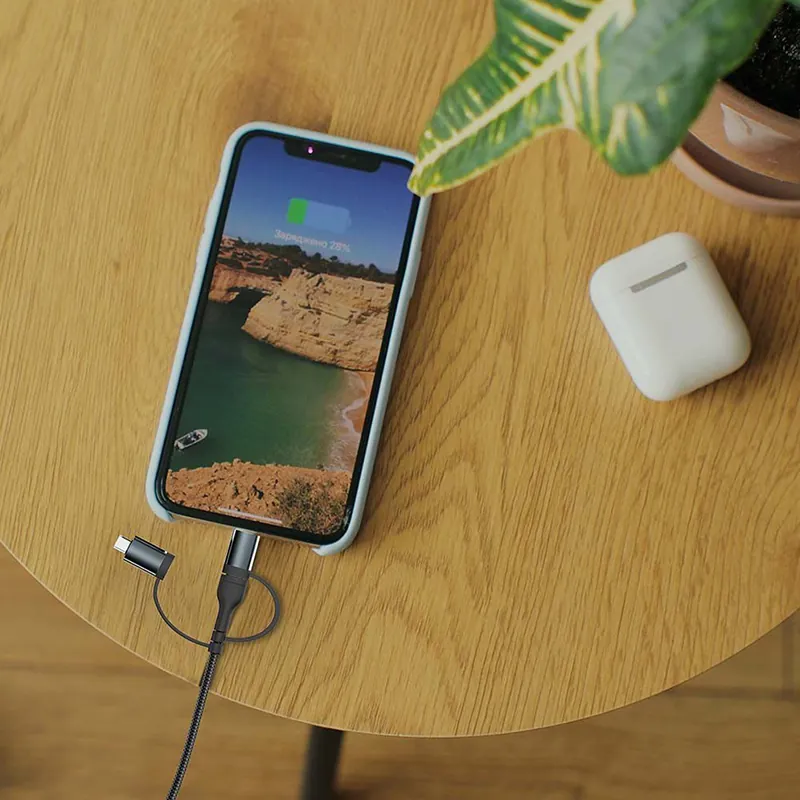 Cablu 5IN1 Tip C - Microusb - USB - Lightning 1.2M