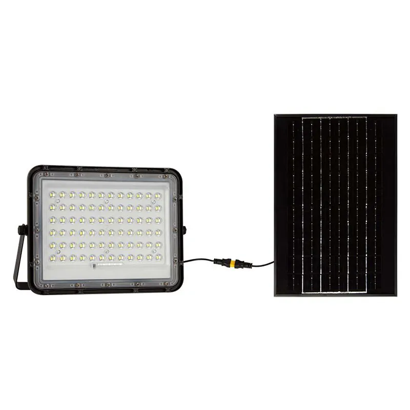 Reflector cu Incarcare Solara 15W 1200LM 6400K - Negru
