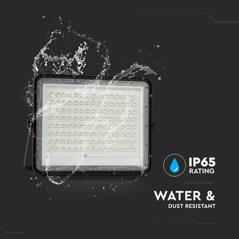 Reflector cu Incarcare Solara 20W 1800LM 6400K - Negru