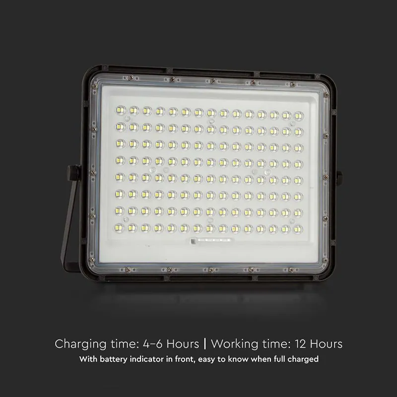 Reflector cu Incarcare Solara 20W 1800LM 6400K - Negru