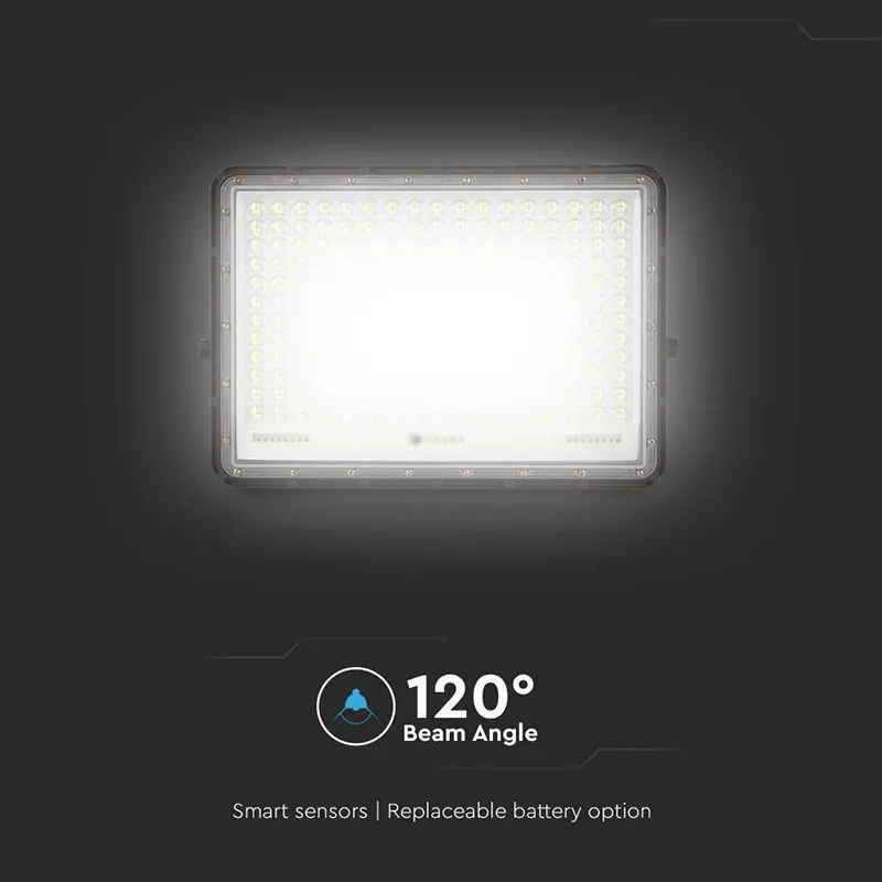 Reflector cu Incarcare Solara 30W 2300LM 6400K - Negru
