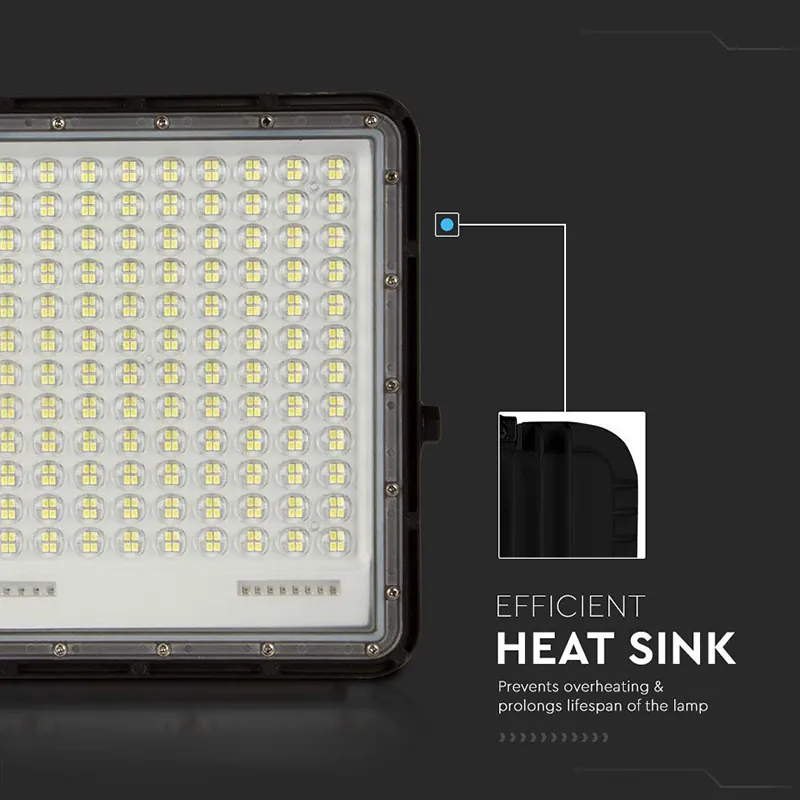 Reflector cu Incarcare Solara 30W 2300LM 6400K - Negru