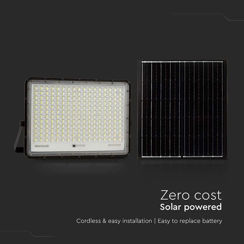 Reflector cu Incarcare Solara 30W 2300LM 6400K - Negru