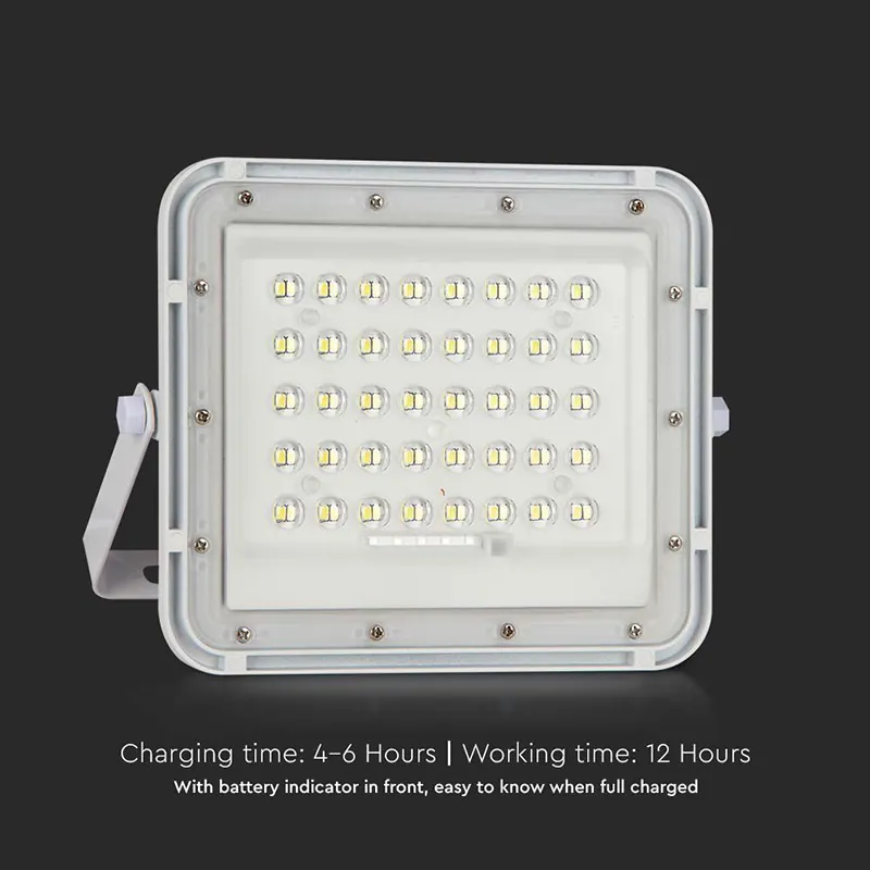 Reflector cu Incarcare Solara 6W 400LM 6400K - Alb