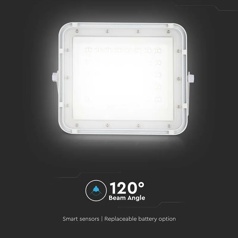 Reflector cu Incarcare Solara 6W 400LM 6400K - Alb
