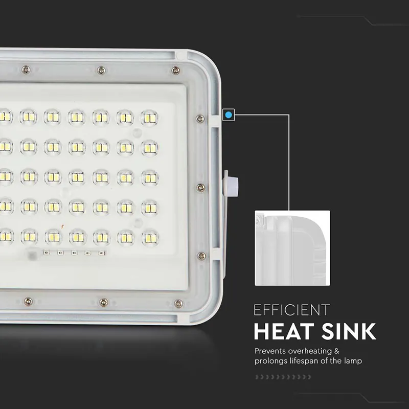 Reflector cu Incarcare Solara 6W 400LM 6400K - Alb