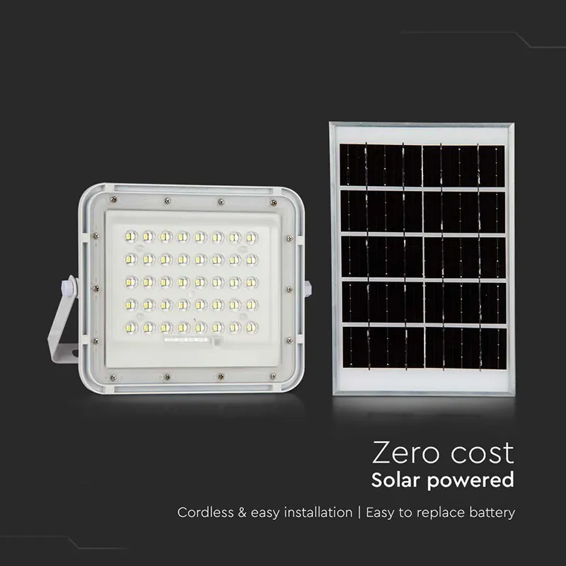 Reflector cu Incarcare Solara 6W 400LM 6400K - Alb