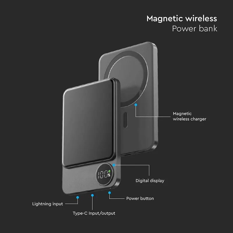 Power Bank Ultra Slim 5000MAH Wireless Fast Charging