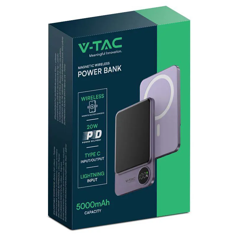 Power Bank Ultra Slim 5000MAH Wireless Fast Charging