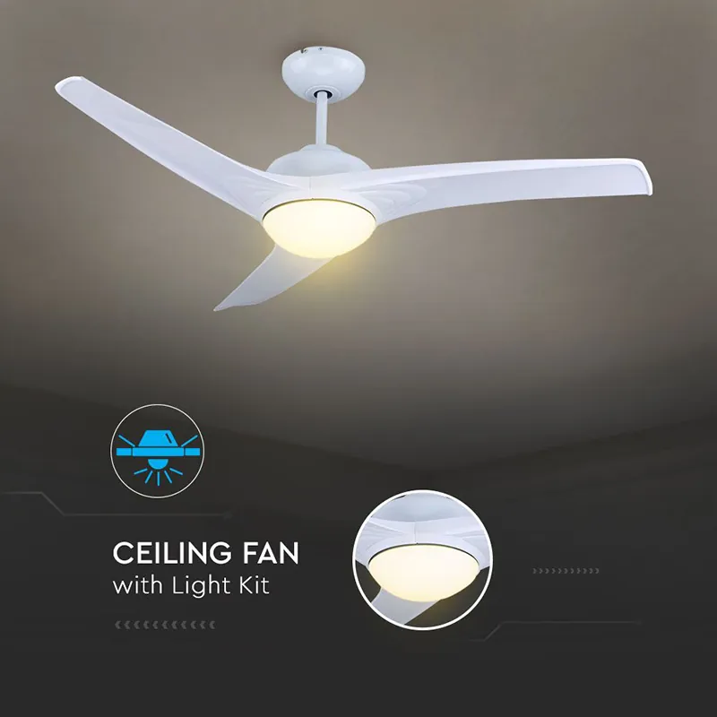 Ventilator Tip Candelabru Iluminat 3IN1 35W - Alb