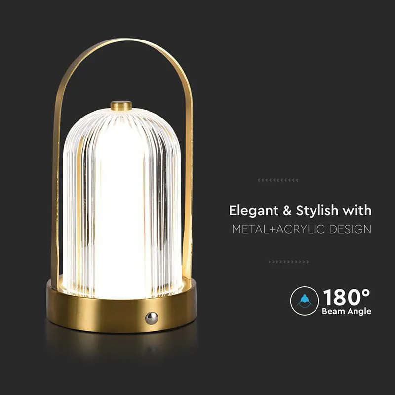 Lampa Birou 3IN1 cu Acumulator 1800MAH - French Gold