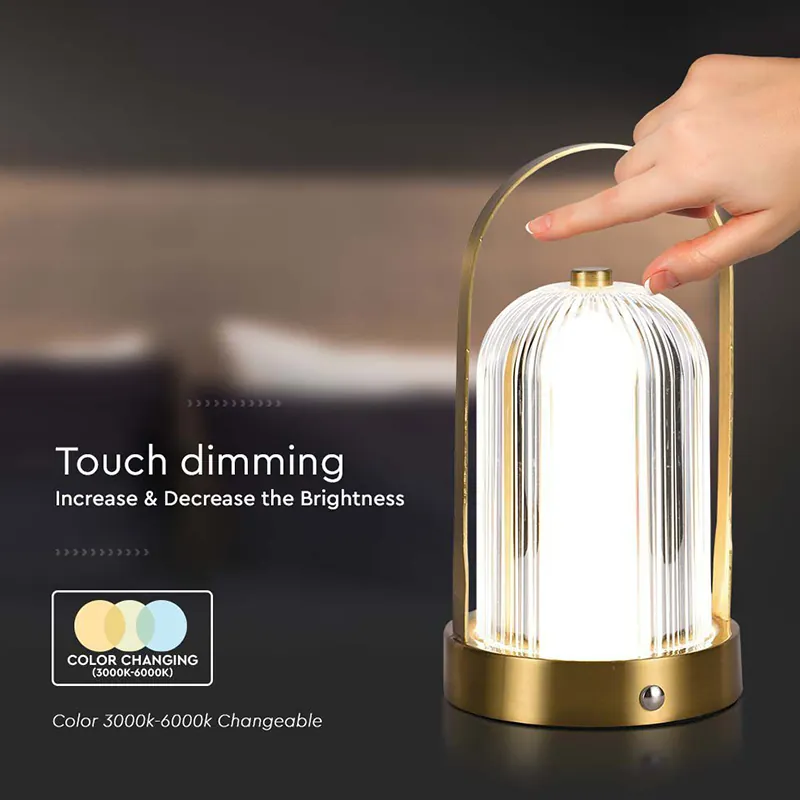 Lampa Birou 3IN1 cu Acumulator 1800MAH - French Gold